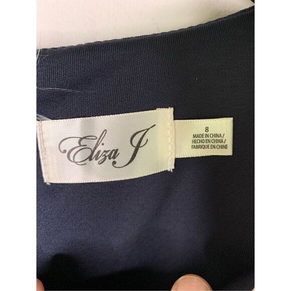 Eliza J floral dress navy women's size 8 NEW NWT - Picture 3 of 7